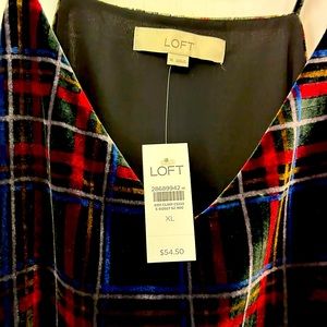 Velvet Plaid Camisole NWT
